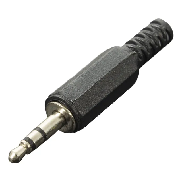 5 Unidades De Conector Jack Macho Estéreo 3.5 Mm
