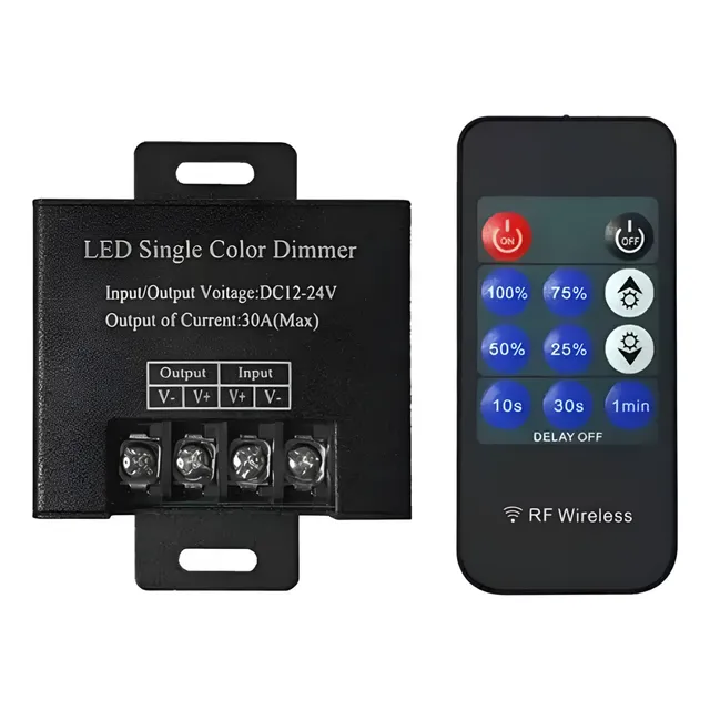 Dimmer Monocromatico Tiras Led 30a Control Remoto Rf