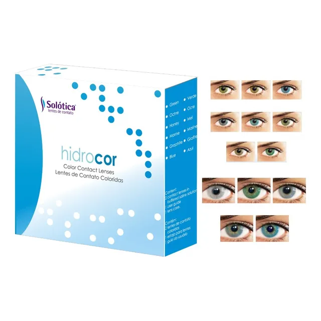 1 Par Lente Hidrocor Sem Borda Anual Com Ou Sem Grau +estojo