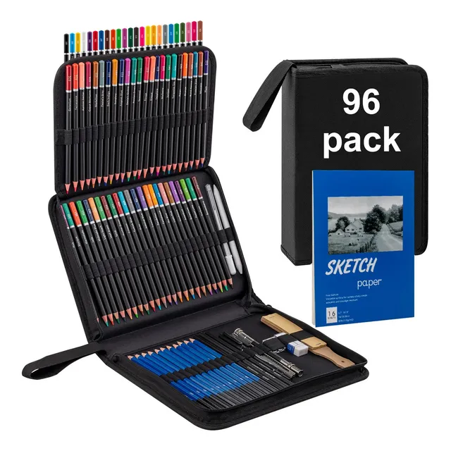 Lapices Dibujo 96 Set De Arte Kit De Colores Profesionales