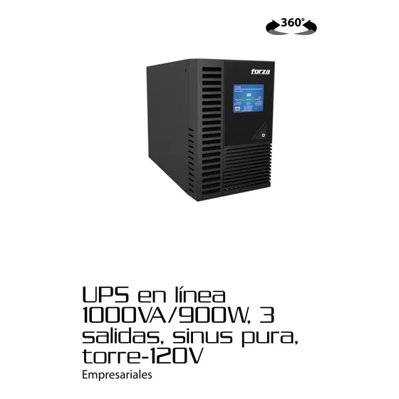 Forza Ups Línea 1000va/900 3 Salida  Torre 120v  Nema