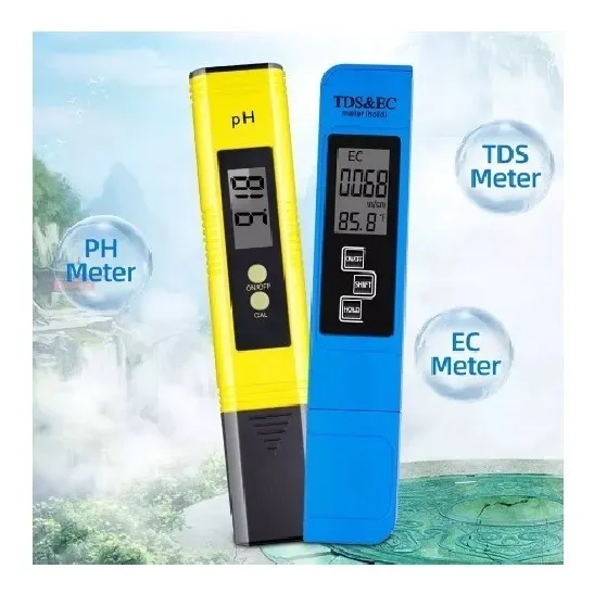 Kit Medidor Ph Digital 0 - 14 + Tds - Ec                  Ve
