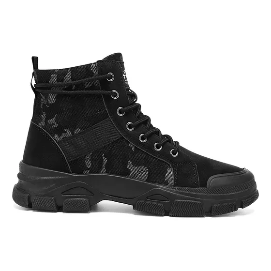 Botas Negras Casual Hombre Training Cómodo Moda Air Correr