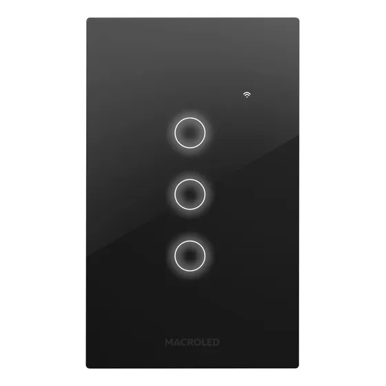 Tecla Roma Smart Macroled Negro 3 Canales 7a Con Capacitor