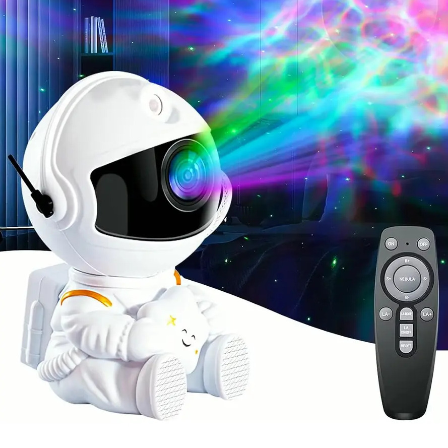 Projetor Astronauta de Galáxia e Estrelas LED Com Controle Remoto USB Projetor Astronauta de Galáxia e Estrelas LED Com Controle Remoto USB