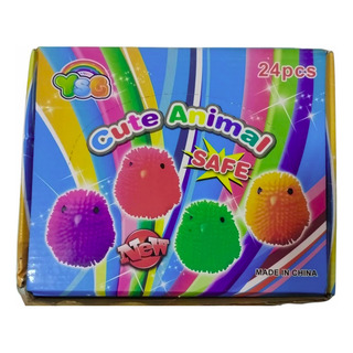 24 Pollitos Squishy De Colores Y Con Luz 24 Pollitos Squishy De Colores Y Con Luz