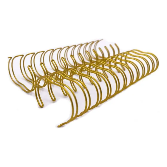 Wire-o 5/8 Dourado A4: Passo 2x1 - 120 Folhas - 50 Unidades