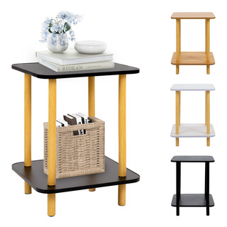 Mesa Centro Minimalista Madera Lateral Doble Repisa 40cm Mesa Centro Minimalista Madera Lateral Doble Repisa 40cm