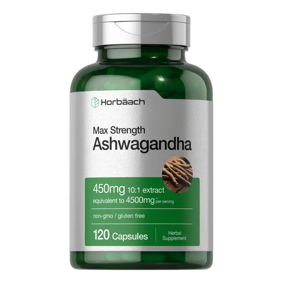 Suplemento Horbäach Ashwagandha Max Strength 120 Cápsulas