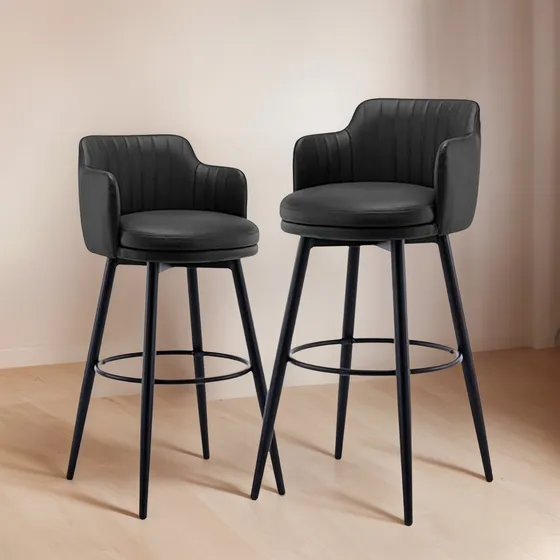  Taburetes Giratorios De 360 Para Barra, Cocina Y Comedor