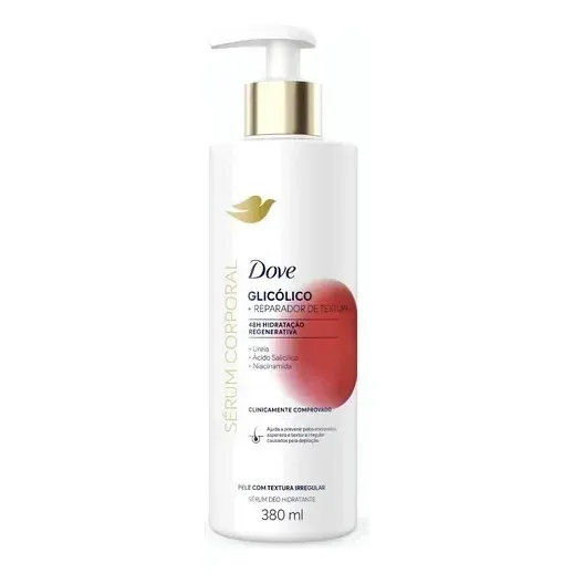 DOVE Sérum Corporal Reparador de Textura com Ácido Glicólico, Protege a pele dos efeitos pós-barba. Pele lisa e suave. Todos os tipos de pele. Clinicamente comprovado, 400 ml