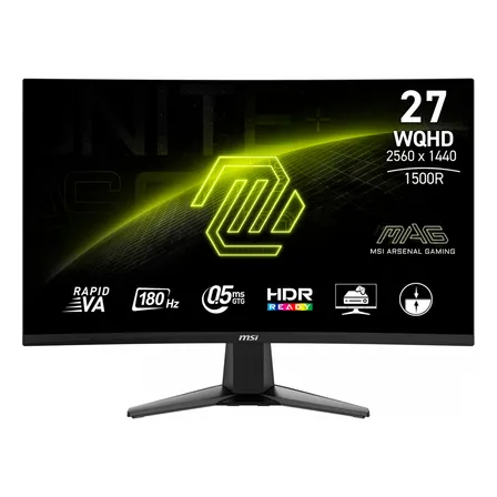 Monitor Msi Gaming Mag 27cq6f 27 Curvo Color Negro