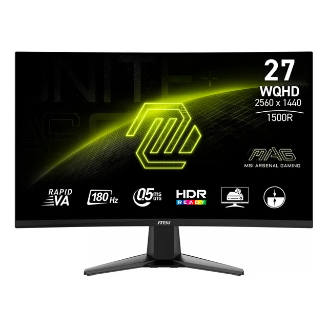 Monitor Msi Gaming Mag 27cq6f 27 Curvo Color Negro