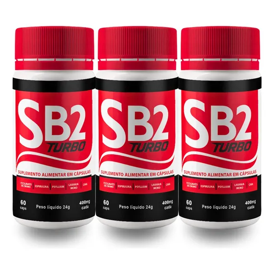 Sb2 Turbo Kit 3 Potes - Suplemento Natural Original