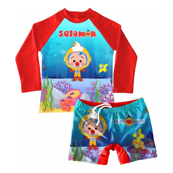 Conjunto De Traje De Baño Niño Payaso Plim Plim