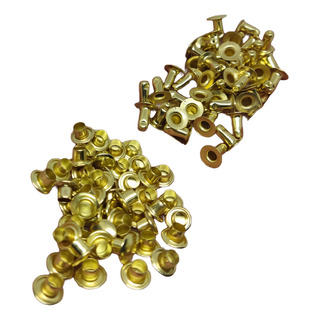 Kit C 200 Rebites Dourado Ilhos C Calota N3 Baxmann Kit C 200 Rebites Dourado Ilhos C Calota N3 Baxmann