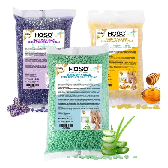 500g Cera Depilatoria Profesional Elástica Cera Miel Natural