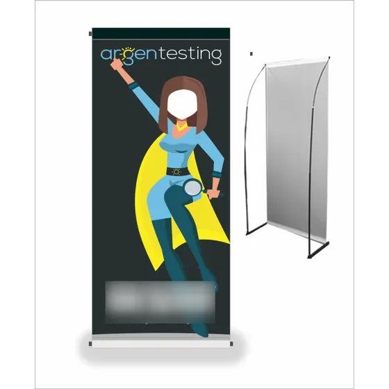Banner 90x190+ Portabanner Doble Tensor 24hs Gigantografias