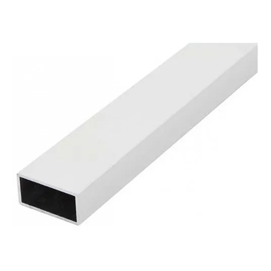 Perfil De Aluminio Tubo Rectangular 100x50mm Blanco X2 Mts