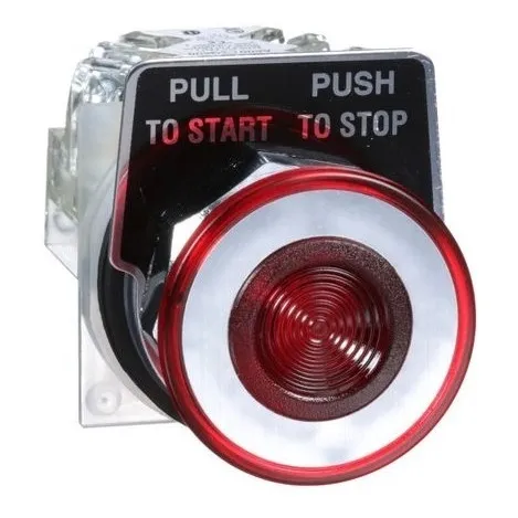 Pulsador Hongo Pulsar Tirar 30mm Rojo 1nanc