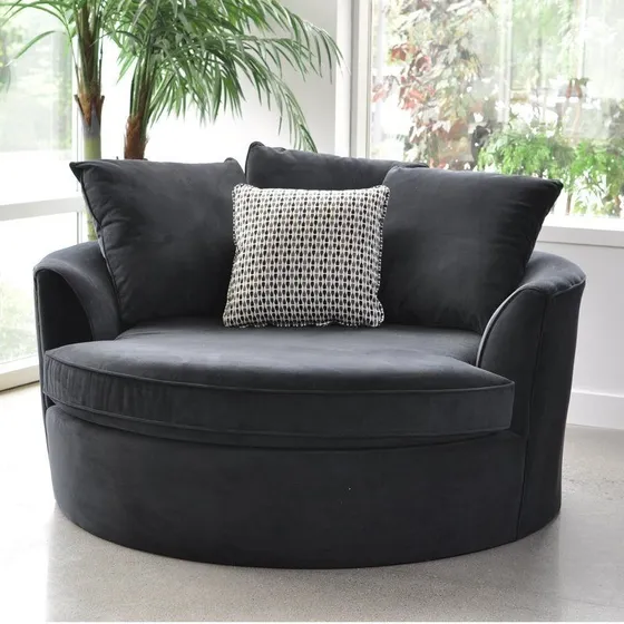Sillones Sofa Circular Redondo Living Chenille Pana Moderno