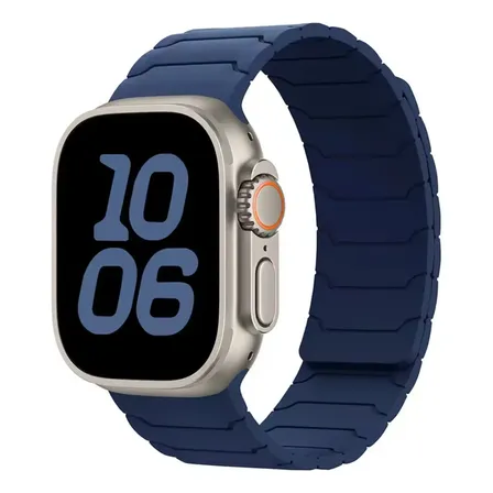 Pulseira Silicone Magnética Para Apple Watch 44/45/46/49mm