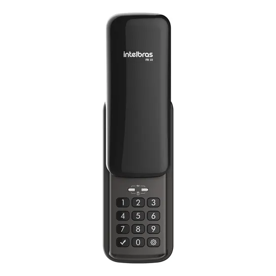 Intelbras FR 10 Preto Black piano Direita/Esquerda Fechadura Digital De Sobrepor Abertura Por Senha