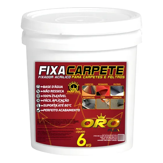 Adesivo Multiuso Cola Contato Carpete Tapete S/cheiro 6kg Cor Branco
