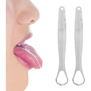 Raspador De Lengua Kit Acero Inoxidable De Portátil 2 Piezas Raspador De Lengua Kit Acero Inoxidable De Portátil 2 Piezas