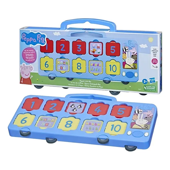 Juego Peppa Pig Autobus Aprende Numeros  Bebes Hasbro Febo