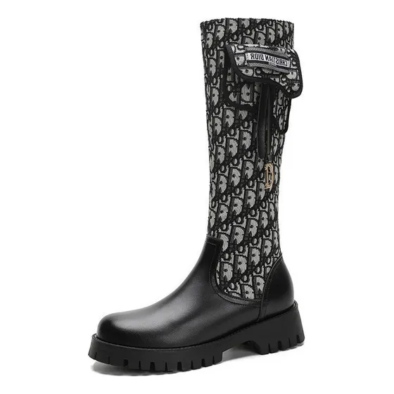 Botas Martin De Tacón Grueso Con Hebilla De Cinturón Lar [u]