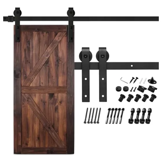 Kit Correderas 2mt Para Colgar 1 Puerta Estilo Granero