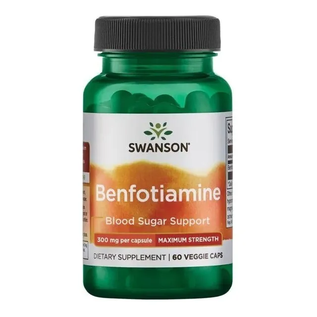 Swanson Suplemento De Benfotiamina Máxima Potencia 300Mg Por Cápsula 60 Cápsulas Para 2 Meses