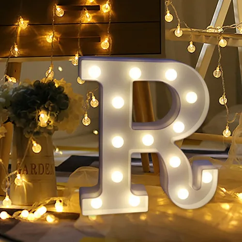 As Luzes Led De Letras Do Alfabeto Se Iluminam Até O Fim