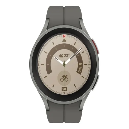 Samsung Galaxy Watch Watch 5 BT Pro display de 1.4" con correa de silicona - color gris titanio