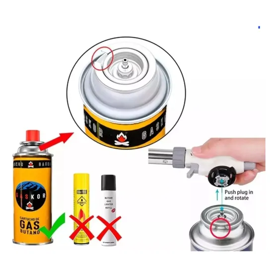 Lata De Gas Butano 1/4 De Giro Ideal Para Cocinas De Camping