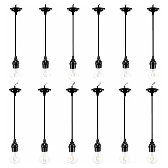 Acbungji 12 Cabl Luz Colgante Soporte Lampara Tornillo 4 Pie