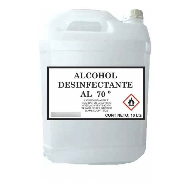 Alcohol Al  70 º Para Desinfeccion Bidones De 10 Litros
