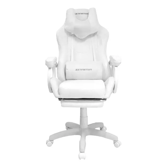 Sillas Gamer Extingtion Masajeador Lumbar B Color Blanco