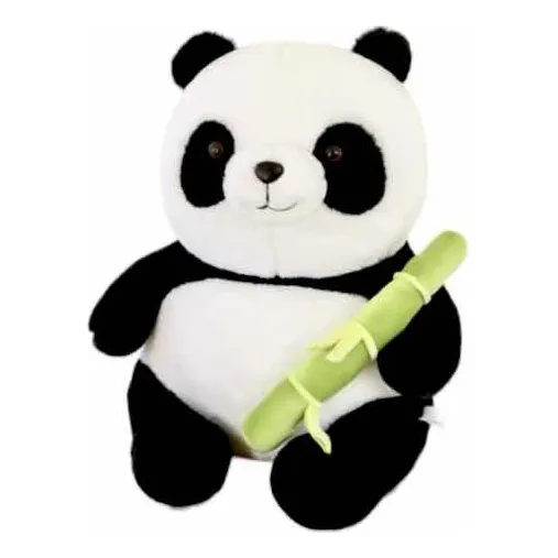 Peluche Oso Panda Con Bambu 35cm