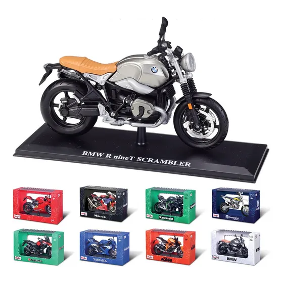 Maisto Bmw R Nine T Scrambler Miniatura Moto Con Base 1/12