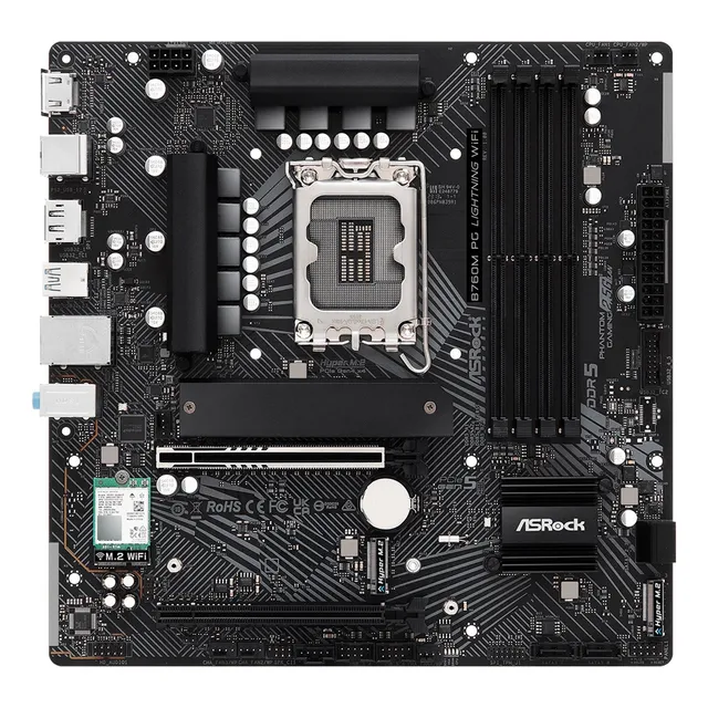 Motherboard Asrock B760m Pg Lightning Wifi,ddr5 7200mhz (oc) Color Negro