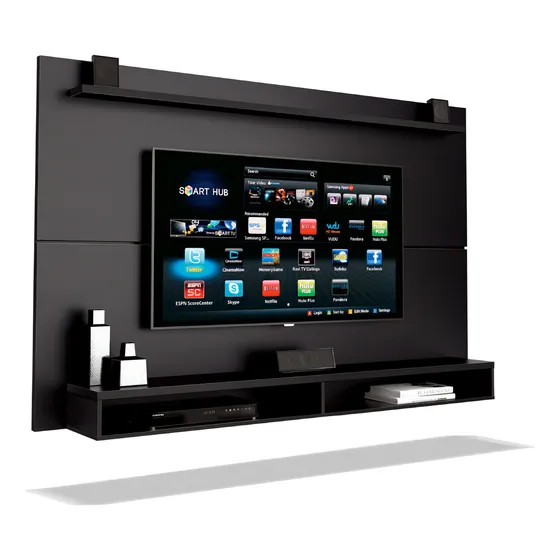 EDN Móveis Painel Para Tv Até 65 Polegadas 1,80m Max Preto