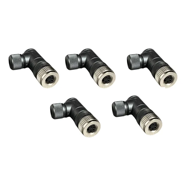 Conector Sensor M8 Angulo Acodado 4 Pines Hembra (5 Piezas)