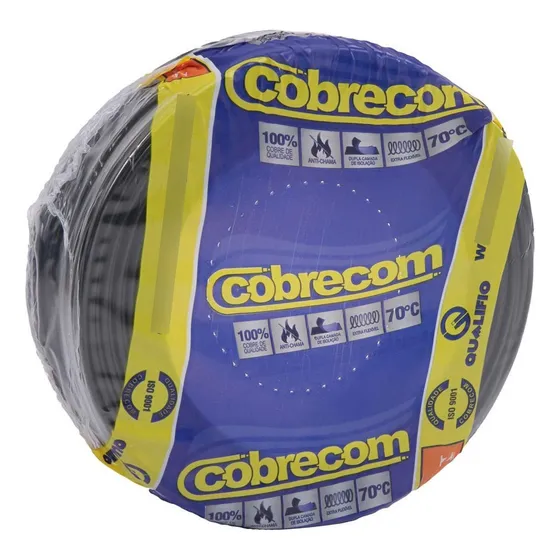 100 Metros Cabo Elétrico Flexível Fio 4mm Cobrecom 750v