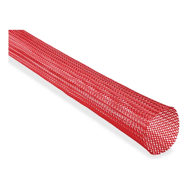 Funda Para Cables - Trenzada Expansible, 1 1/4 , Roja, 32 Mm