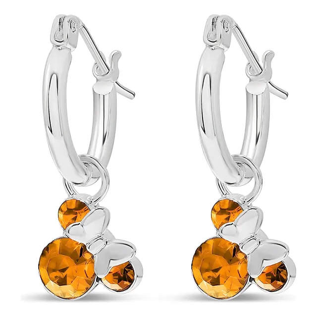 Aretes De Minnie Mouse De Disney Colgantes Chapados En Plata