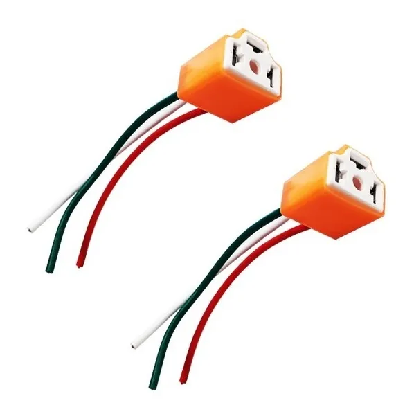 Par Soquete Conector Fio Plug Lâmpada Farol H4 H5 + Nf-e