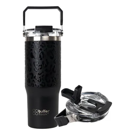 Vaso térmico buffer cuzco estampado color black leopard 800mL