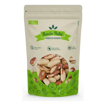 1kg Castanha Do Pará Inteira Sem Casca Premium Mundo Nutri